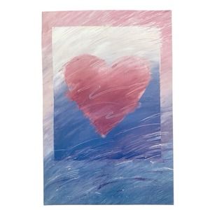 1980s Carlos Sanchez “From the Heart” Poster Print 36”X24”